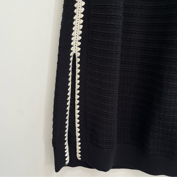 VARLEY Dwight Tank Dress Sleeveless Crochet Knit Black Size Small - Picture 9 of 16